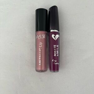 Amuse Metallic Lip Gloss Duo - Pink and Purple